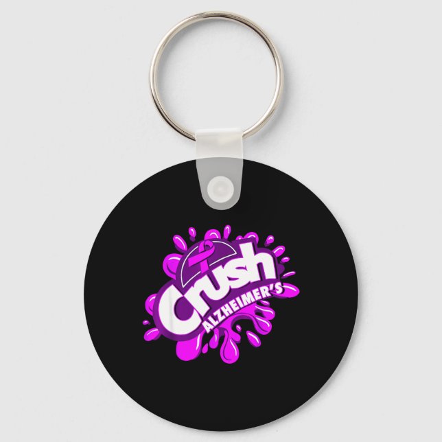 Crush Alzheimers Key Ring (Front)