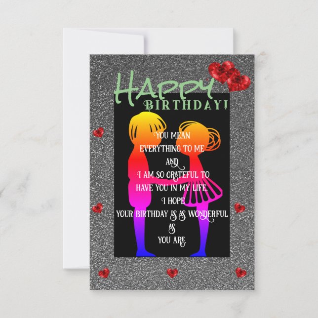 crush birthday  card (Front)