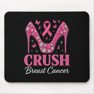 Crush Breast Bling Pink Ribbon High Heel Cancer Aw Mouse Mat