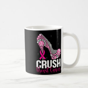 Crush Breast Cancer Awareness Bling Pink Ribbon Coffee Mug