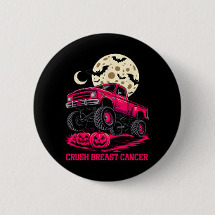 Crush Breast Cancer Awareness Halloween Truck nk 6 Cm Round Badge