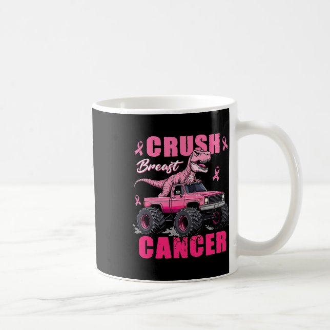 Crush Breast Cancer Awareness Monster Truck Toddle Coffee Mug (Right)