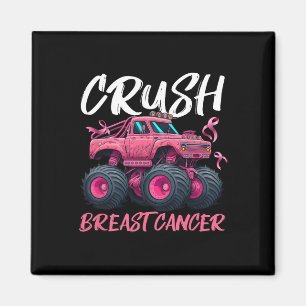 Crush Breast Cancer Awareness Monster Truck Toddle Magnet