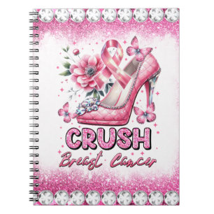 Crush Breast Cancer Awareness Month Pink Ribbon Notebook