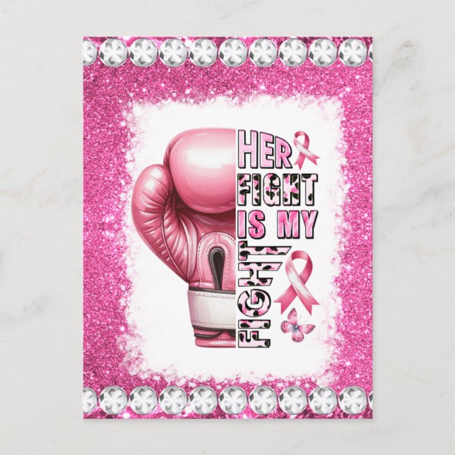 Crush breast cancer awareness month survivor pink  holiday postcard (Front)