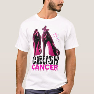 Crush Breast Cancer Awareness name customised T-Shirt