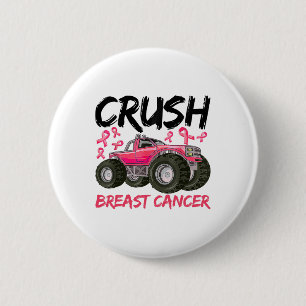 Crush Breast Cancer Awareness Truck  6 Cm Round Badge