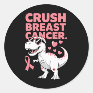 Crush Breast Cancer Breast Cancer Awareness Month  Classic Round Sticker