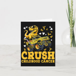Crush Childhood Cancer Awareness Monster Truck Din Card