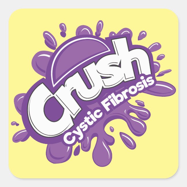 Crush Cystic Fibrosis Square Sticker (Front)