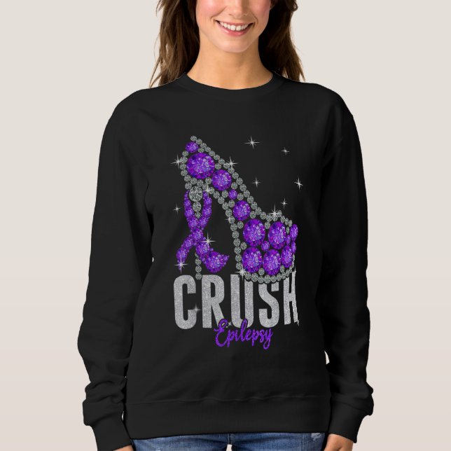 Crush Epilepsy Twinkle Ribbon Support Sweatshirt (Front)