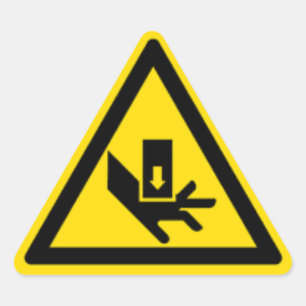 Crush Hazard Warning Triangle Sticker
