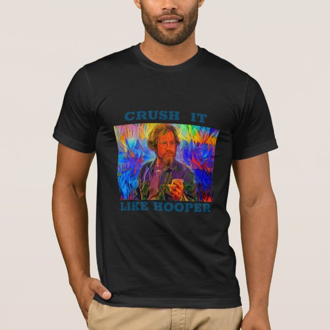 Crush It Like Hooper Jaws Cup Bold Print T-Shirt (Front)