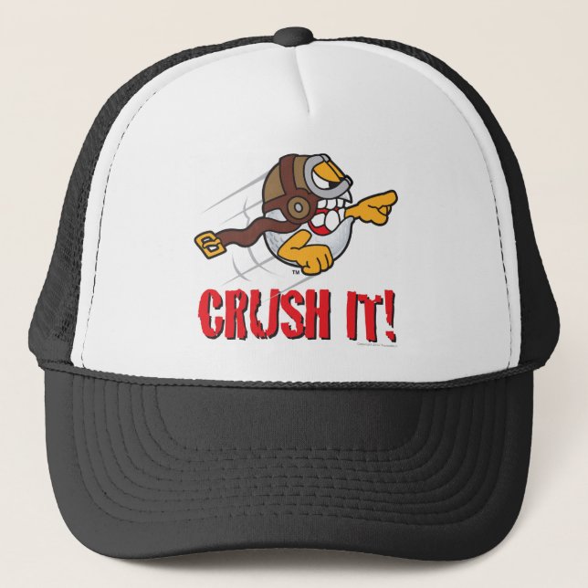 Crush it! Long drive golf ball Trucker Hat (Front)