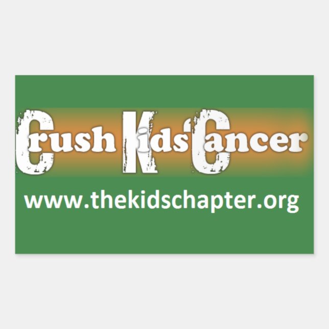 "Crush Kids' Cancer: The Kids' Chapter" Stickers (Front)