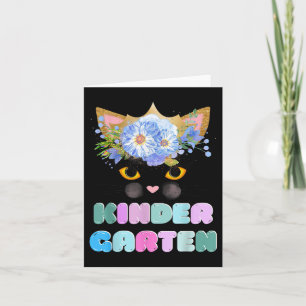 Crush Kindergarten Cute Kitten-face Cat Retro Dist Card