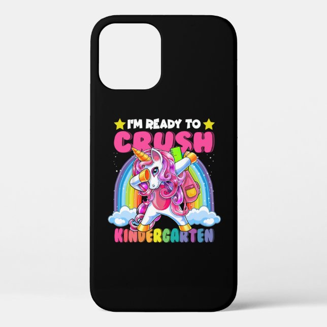 Crush Kindergarten Dabbing Unicorn Back to School Case-Mate iPhone Case (Back)