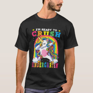 Crush Kindergarten Dabbing Unicorn Back To School T-Shirt