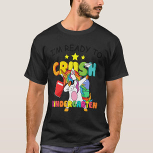 Crush Kindergarten Dabbing Unicorn Back to School T-Shirt