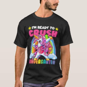 Crush Kindergarten Dabbing Unicorn Back to School T-Shirt