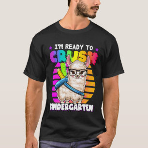 Crush Kindergarten Llama Back to School Backpack T-Shirt