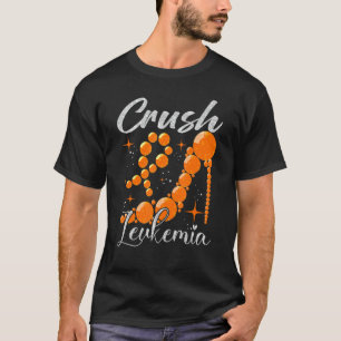 Crush Leukaemia Awareness Orange Ribbon High Heel  T-Shirt