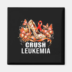 Crush leukaemia cancer high heels flower butterfly magnet
