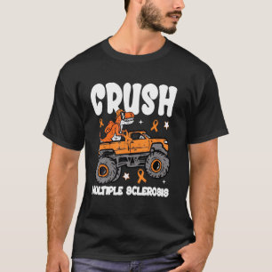 Crush Multiple Sclerosis Dinosaur Truck Awareness T-Shirt