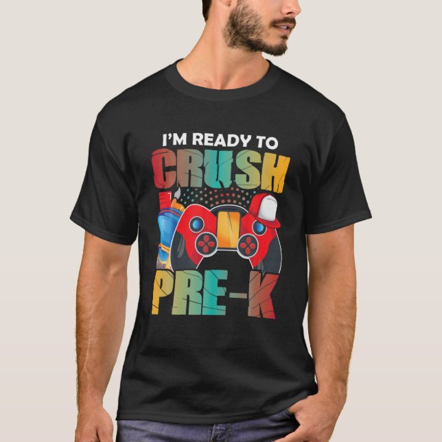 Crush Pre-K Back To School Student Boys Kids Novel T-Shirt (Front)