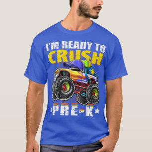 Crush Pre-k Monster Truck Backpack Back To School  T-Shirt