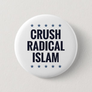 Crush Radical Islam 6 Cm Round Badge