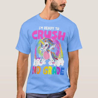 Crush Second 2nd Grade Dabbing Unicorn Back to Sch T-Shirt