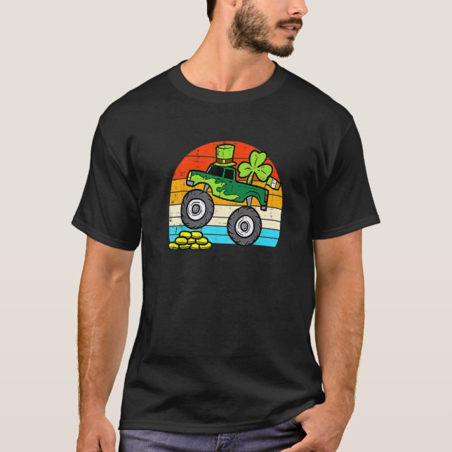 Crush St Patricks Day Monster Truck Paddys Toddler T-Shirt (Front)