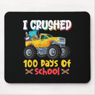 Crushed 100 Days Of School Monster Truck Mouse Mat