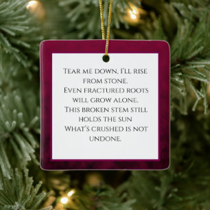 Crushed Bloom Ceramic Ornament