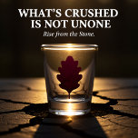 Crushed Bloom Shot Glass<br><div class="desc">Crushed Bloom sounds like a slow, minor-key ballad pressed deep into velvet shadow. The music moves in hushed pulses, built from low strings, muted piano, and distant reverb that feels almost bruised by emotion. The deep crimson tone reads as sustained notes held just a little too long, where beauty and...</div>