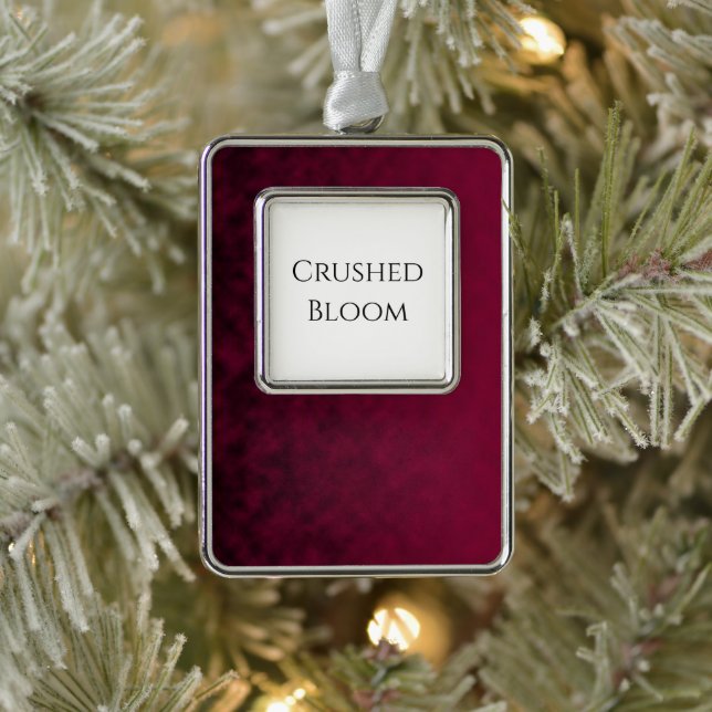 Crushed Bloom Silver Plated Framed Ornament (Tree)
