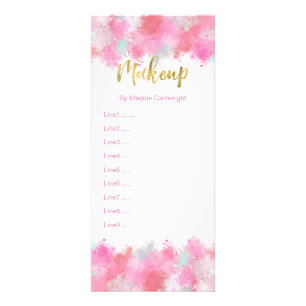 Crushed Blush Pink Makeup Rack Card