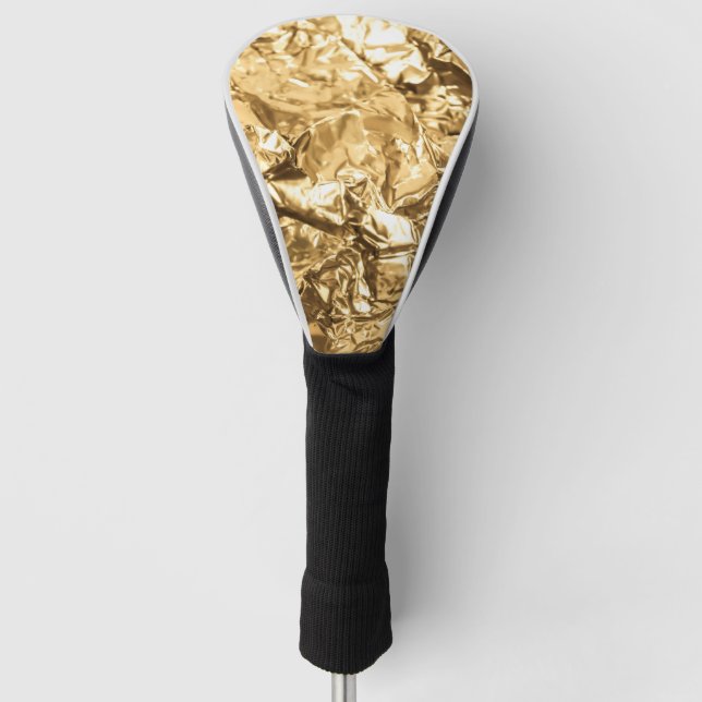 Crushed Golden Folds Golf Head Cover (Front)