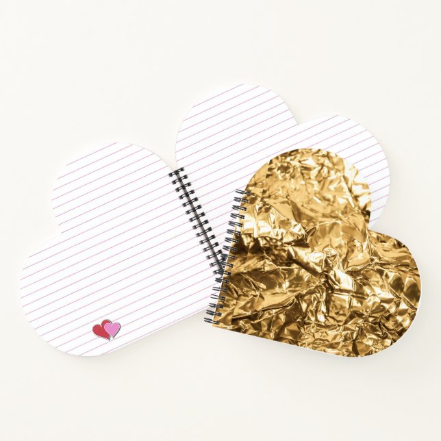 Crushed Golden Folds Notebook (Inside)