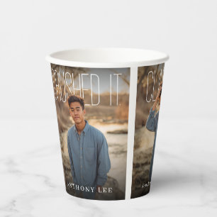 Crushed It PhotoPop Graduation Paper Cups