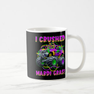 Crushed mardi gras monster truck fat tuesday parad coffee mug