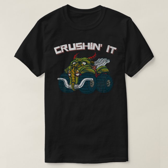 Crushin' Goblin Monster Truck Vintage Retro252 T-Shirt (Design Front)