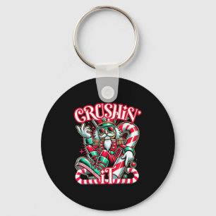 Crushin' It Nutcracker Xmas Funny Christmas Men Wo Key Ring