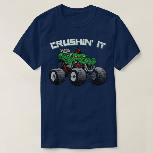 Crushin' Monster Truck Vintage Retro 270 T-Shirt (Design Front)