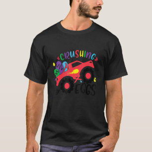 Crushing Eggs Monster Truck Toddler Boys Happy Eas T-Shirt