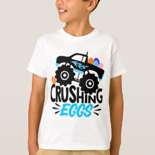 Crushing Eggs Truck   Easter T-Shirt