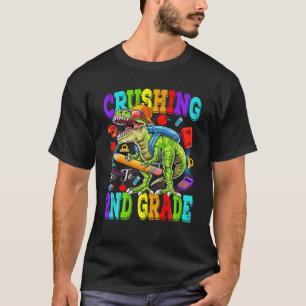Crushing Into 2nd Grade Dinosaur T Rex Boys T Shir T-Shirt