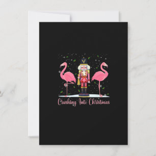 crushing into christmas flamingo pink nutcracker w invitation