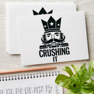 Crushing It Funny Christmas Nutcracker Envelope